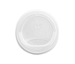 VLID79S Vegware 79-Series White CPLA hot cup lid